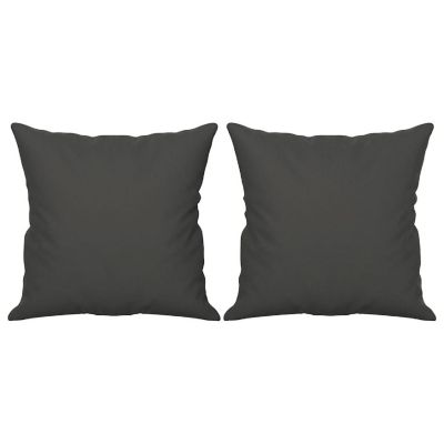 vidaXL Throw Pillows 2 pcs Dark Gray 15.7"x15.7" Microfiber Fabric Image 1