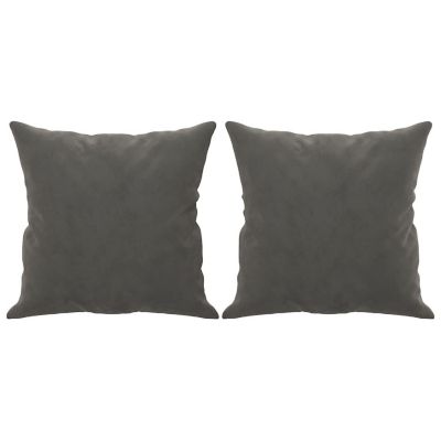 vidaXL Throw Pillows 2 pcs Dark Gray 15.7"x15.7" Velvet Image 1