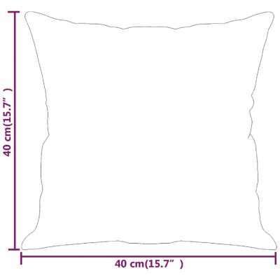 vidaXL Throw Pillows 2 pcs Light Gray 15.7"x15.7" Fabric Image 3