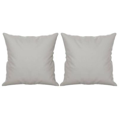 vidaXL Throw Pillows 2 pcs Light Gray 15.7"x15.7" Microfiber Fabric Image 1
