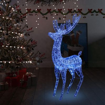 vidaXL XXL Acrylic Christmas Reindeer 250 LED 6 ft Blue Image 1