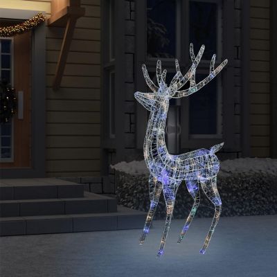 vidaXL XXL Acrylic Christmas Reindeer 250 LED 6 ft Colorful Image 3