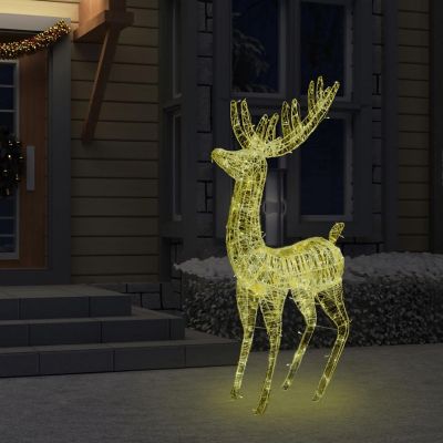 vidaXL XXL Acrylic Christmas Reindeer 250 LED 6 ft Warm White Image 3