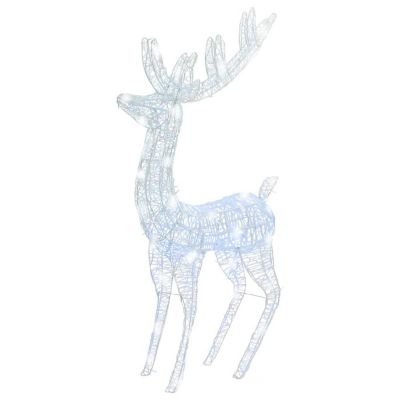 vidaXL XXL Acrylic Christmas Reindeers 250 LED 2 pcs 70.9" Cold white Image 1
