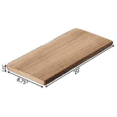 Vintiquewise 20"" Rustic Natural Tree Log Wooden Rectangular Shape Serving Tray Cutting Board Image 3