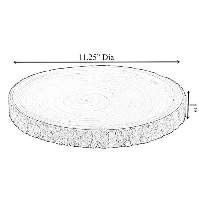 Vintiquewise Natural Wooden Bark Round Slice 12-inch Tray, Rustic Table Charger Centerpiece Image 3