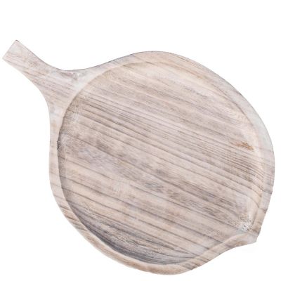 Vintiquewise Wooden Leaf Shape Serving Tray Display Platter Image 3