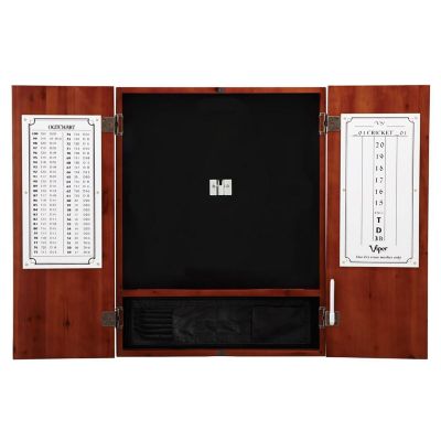 Viper Razorback Sisal Dartboard and Metropolitan Cinnamon Cabinet Image 2
