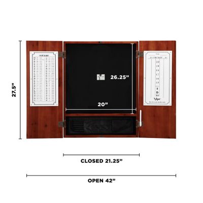Viper Razorback Sisal Dartboard and Metropolitan Cinnamon Cabinet Image 3
