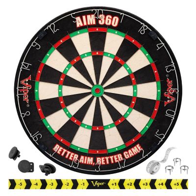 Viper Vault Deluxe Dartboard Cabinet with Built-In Pro Score, AIM 360 Dartboard, Laser Throw Line, and Shadow Buster Light Image 2