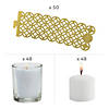Votive Candle Holders & Gold Wrapper Table Decorating Kit - 146 Pc. Image 1