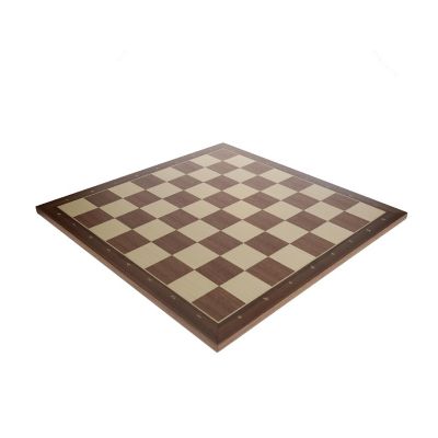 Walnut and Sycamore Wooden Chess Board with Algebraic Notation - 19.75 in. Image 3