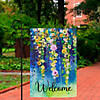 Watercolor Floral "Welcome" Outdoor Garden Flag 18" x 12.5" Image 2