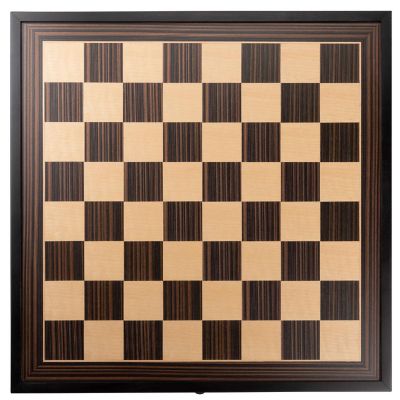 WE Games Black Stained Chess Board with Storage Drawers Image 1