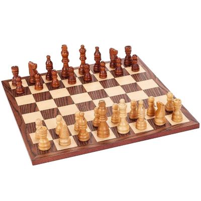 WE Games Classic Staunton Wood Chess Set - 12 in. Board, 2.75 in. King Image 1