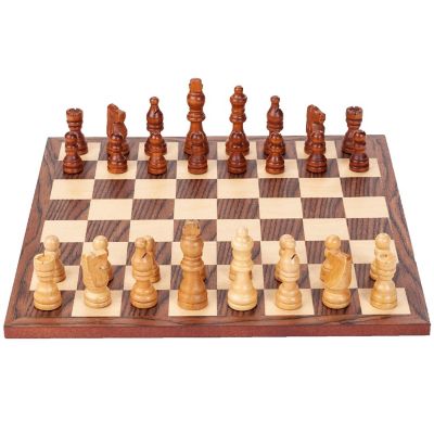 WE Games Classic Staunton Wood Chess Set - 12 in. Board, 2.75 in. King Image 3