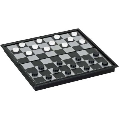 WE Games Foldable Travel Magnetic Checkers Set Image 1