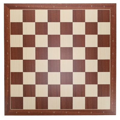 WE Games Mahogany Stained Wooden Chess Board, Algebraic Notation, 21.25 in. Image 1
