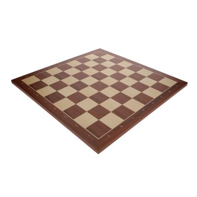 WE Games Mahogany Stained Wooden Chess Board, Algebraic Notation,19.75 in. Image 2