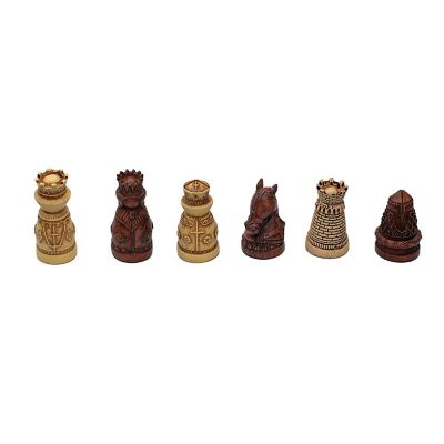 WE Games Medieval Themed Chess Set - 15 in. Wood Board, 2.185 in. King Image 2