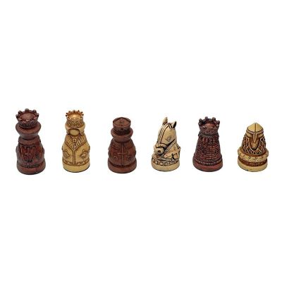 WE Games Medieval Themed Chess Set - 15 in. Wood Board, 2.185 in. King Image 3