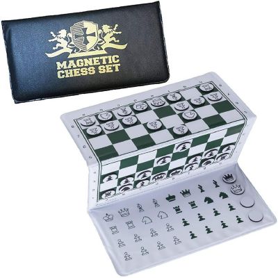 WE Games Mini Magnetic Pocket Chess Set - Travel Trifold, 6 in. Image 1