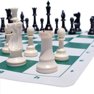 WE Games Weighted Tournament Chess Set, Board, Large Bag, Pieces 3.75 in. Image 2