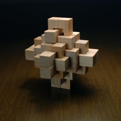 WE Games Wooden Geometric Puzzle Image 1