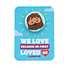 We Love Because He First Loved Us Mini Buttons with Card - 12 Pc. Image 1