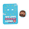 We Love Because He First Loved Us Mini Buttons with Card - 12 Pc. Image 1