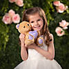Wedding Keepsake Stuffed Flower Girl Teddy Bear with Lavender Heart Image 1