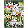 Welcome Ladybug and Daisey Outdoor Garden Flag 12.5" x 18" Image 1
