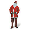 White and Red Santa Claus Men's Christmas Costume Set - Plus Size Image 1