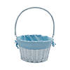 White Easter Basket with Blue Liner Image 1