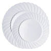 White Flair Plastic Dinnerware Value Set (36 Dinner Plates + 36 Salad Plates) Image 1