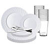 White Flair Plastic Dinnerware Value Set (72 Settings) Image 1