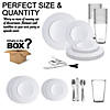 White Flair Plastic Dinnerware Value Set (72 Settings) Image 2