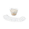 White Laser-Cut Cupcake Wrappers Image 1