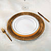 White Plastic Dinner Plates with Gold Trim - 25 Ct. Image 1