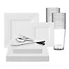 White Square Plastic Dinnerware Value Set (60 Settings) Image 1