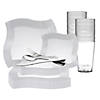White Wave Plastic Dinnerware Value Set (60 Settings) Image 1