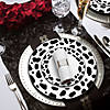 White with Black Dalmatian Spots Round Disposable Plastic Dinnerware Value Set (120 Dinner Plates + 120 Salad Plates) Image 4