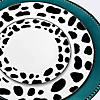 White with Black Dalmatian Spots Round Disposable Plastic Dinnerware Value Set (20 Settings) Image 4