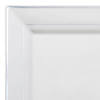 White with Silver Square Edge Rim Plastic Dinnerware Value Set (20 Settings) Image 1