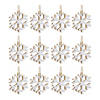 White Wood Snowflake Ornament (Set Of 12) 4"H Mdf Image 2