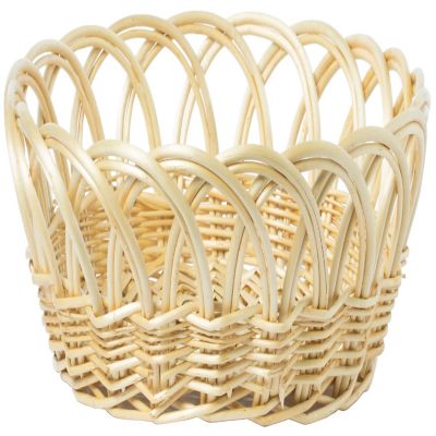 Wickerwise 16 Inch Decorative Round Fruit Bowl Bread Basket Serving Tray, Large Image 2