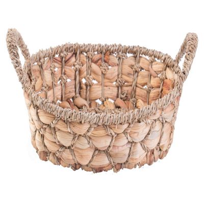 Wickerwise Seagrass Fruit Bread Basket Tray with Handles, Small Image 2