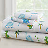 Wildkin Dinosaur Land 100% Organic Cotton Flannel Sheet Set - Toddler Image 1