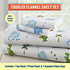Wildkin Dinosaur Land 100% Organic Cotton Flannel Sheet Set - Toddler Image 1
