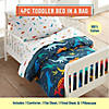 Wildkin Jurassic Dinosaurs 4 pc Cotton Bed in a Bag - Toddler Image 1